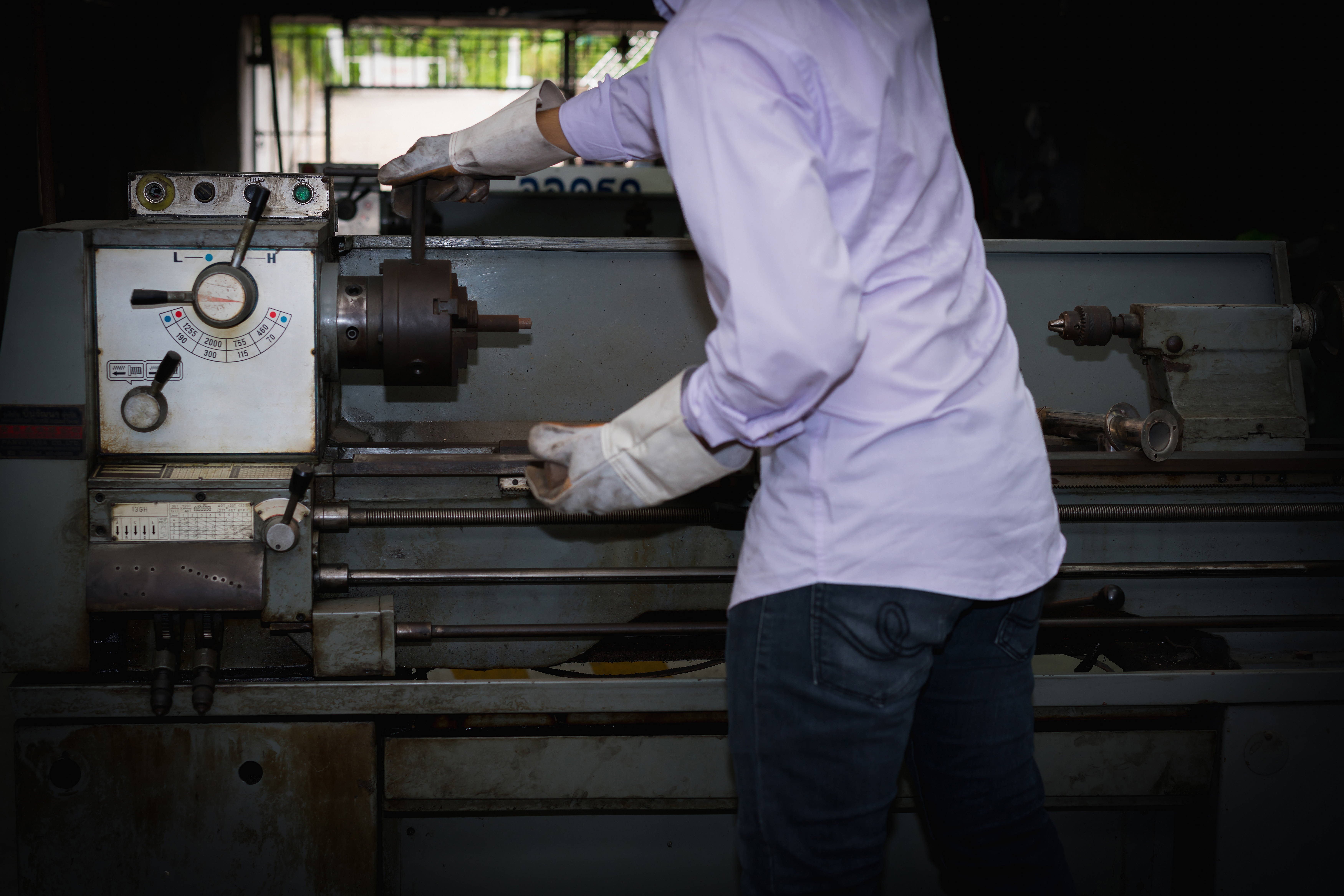 Quality Inspector Checking Bearings